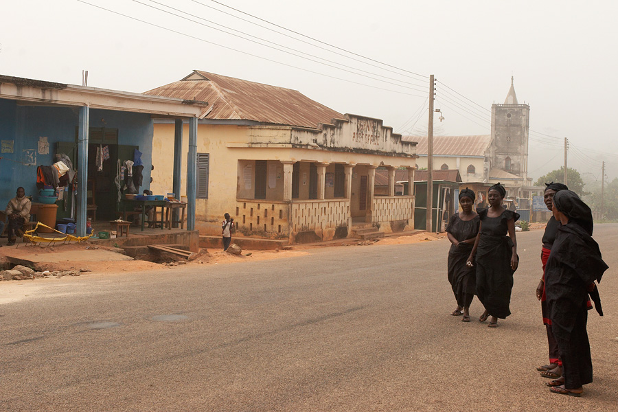 337   Woman wearing funeral clothing